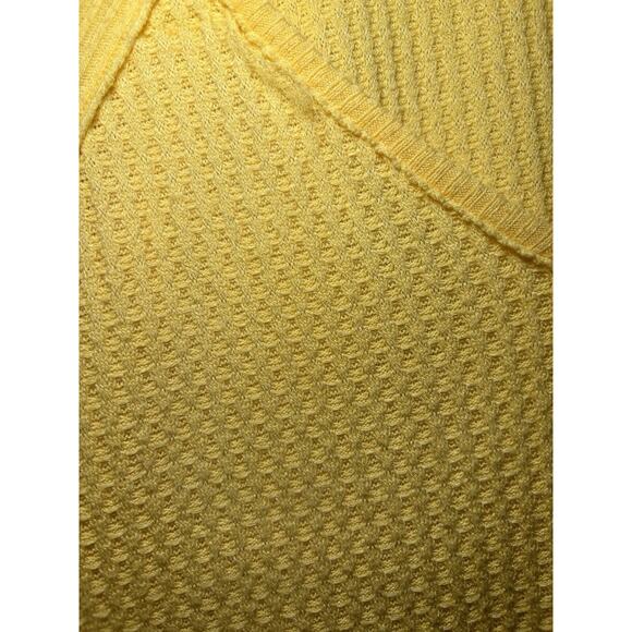 Free People We the Free Yellow Henley Thermal XS Streetwear Fairycore Indie - Picture 4 of 10